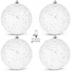 BRUBAKER Glitzer Weihnachtskugeln - 4er Set große Glitter Produktbild-Vorschau 4