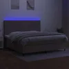 Boxspringbett mit Matratze & LED Taupe 200x200 cm Stoff Produktbild-Vorschau 4