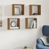 vidaXL Mensole a muro a cubo 4 pz. Rovere artigianale Anteprima dell’immagine prodotto 3