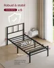 VASAGLE Metallbett 90 x 200 cm, stabiler Bettrahmen mit Produktbild-Vorschau 7