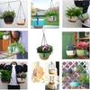pack de 3 pots de fleurs suspendus avec plateau amovible, Voir les images du produit 7