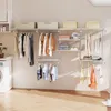 COSTWAY Kleiderschrank und Aufbewahrungssystem, 122-244 cm Produktbild-Vorschau 3