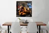 MuchoWow® Poster Ein brennender Kamin 75x75 cm - Wand Produktbild-Vorschau 2