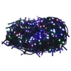 A tangled bundle of colorful LED string lights. Voir les images du produit