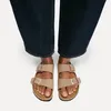 Birkenstock Arizona Damen-Pantoletten in Braun – schmale Produktbild-Vorschau 3