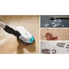 A collage of images showing a Bosch vacuum cleaner head on a wooden floor and various cleaning scenarios. Náhled obrázku produktu
