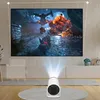 A projector is set up in a living room, projecting an image onto a wall. Náhled obrázku produktu