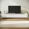 SONNI TV-Schrank weiß Hochglanz 200 x 35 x 30cm Produktbild-Vorschau 1