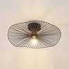 Lindby Deckenleuchte Ruota, schwarz, Metall, Ø 40 cm, E27 Produktbild-Vorschau 3
