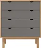 vidaXL Zásuvková skříň OTTA Brown&Grey 76,5x39,5x90 cm Náhled obrázku produktu 3