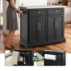 Isola da cucina SoBuy con rotelle, carrello da cucina con Anteprima dell’immagine prodotto 10