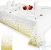Einweg-Tischdecke für einen mit weißer Folie und goldenem Produktbild-Vorschau 1