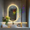 Miroir de salle de bain ovale Vrygle Bluetooth 50 x 80 cm, Voir les images du produit 1