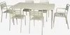 sweeek - Gartentisch aus Stahl 6-8 Plätze - Beige Produktbild-Vorschau 2