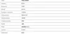 A table of technical specifications for a light bulb. Produktbild-Vorschau