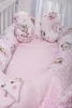 Babymam 7-teiliges Babynest Set Baumwolle Minky rosa Produktbild-Vorschau 9