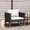 vidaXL 1-osobowa sofa ogrodowa z poduszkami z polirattanu, Podgląd zdjęcia produktu 1