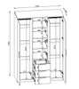 MinteLiv Kleiderschrank 3-türig Weiß/Eiche-Optik 49 cm Produktbild-Vorschau 7