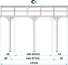 Terrassenüberdachung Carport KLEO 450L300 Aluminium Weiß Produktbild-Vorschau 9