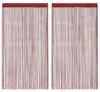 vidaXL Provázkové závěsy 2 ks 100 x 250 cm Vínově červená Náhled obrázku produktu 8