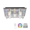 Plafoneiera a LED, telecomando, cambiacolori, vetro, L 50 Anteprima dell’immagine prodotto 2