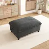 Sofa-Hocker mit verstecktem Stauraum, Chenille-Bezug, Produktbild-Vorschau 3