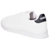 A white Adidas Advantage sneaker is shown from the side. Produktbild-Vorschau