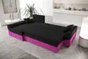 A modern living room with a black and pink sectional sofa. Náhled obrázku produktu