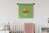 MuchoWow® Wandteppich Wandbehang Boot - Sommer - Grün 60x60 Produktbild-Vorschau 1