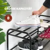 otevřený botník eluno na 8 párů bot z matného černého kovu Náhled obrázku produktu 3