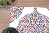 MuchoWow® Mauspad Mousepad Muster - Blau - Orange 20x20 cm Produktbild-Vorschau 2