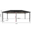 4iQ Hardtop Gartenpavillon 3x6 m mit Polycarbonatdach – Produktbild-Vorschau 7