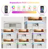 Komoda Moonbite RGB LED 108 cm z 8 szufladami z tkaniny i Podgląd zdjęcia produktu 3