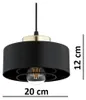 KAR-LIGHTING Pendelleuchte 3-flammig Schwarz/Gold, Metall, Produktbild-Vorschau 3