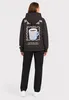 Sublevel Kapuzenpullover Kaffee-Print Kängurutasche Relaxed Produktbild-Vorschau 5