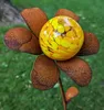 Rost Gartenstecker Blume mit Glaskugel 120 cm Metall Produktbild-Vorschau 3