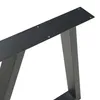 A close-up shot of a black metal table leg on a white background. Podgląd zdjęcia produktu