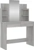 vidaXL Toaletní stolek se zrcadlem Grey Sonoma 96x39x142 cm Náhled obrázku produktu 1