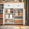 SoBuy KNL05-W Wyspa kuchenna z 2 koszami rattanowymi Szafka Podgląd zdjęcia produktu 8