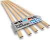 A set of wooden bed slats with a product label. Produktbild-Vorschau