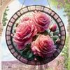 GKA XL Sonnenfänger Rosen rosa 20 cm Buntglas Lichtfänger Produktbild-Vorschau 2