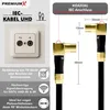 PremiumX 7,5m Gold-Line TV Antennenkabel Schwarz Produktbild-Vorschau 2