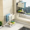 Two kitchen organizers are shown on a countertop next to a sink and window. Produktbild-Vorschau
