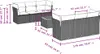 vidaXL 7-tlg. Garten-Sofagarnitur mit Kissen Schwarz Poly Produktbild-Vorschau 3
