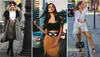 A collage of three women wearing belts in different urban settings. Produktbild-Vorschau