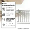156CM balcone ringhiera V2A bar ringhiera balcone balaustra Anteprima dell’immagine prodotto 11