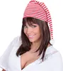 A woman wearing a red and white striped sleeping cap. Anteprima dell’immagine prodotto