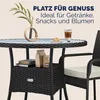 CASARIA® Tavolo Rotondo da Giardino Polyrattan Ø 80 Piano Anteprima dell’immagine prodotto 7