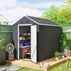 Outsunny tuinhuis van staal, 4 m², tuinkast met raam, Productafbeelding-voorbeeld 2