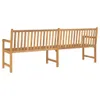 A wooden garden bench shown from the back against a white background. Produktbild-Vorschau